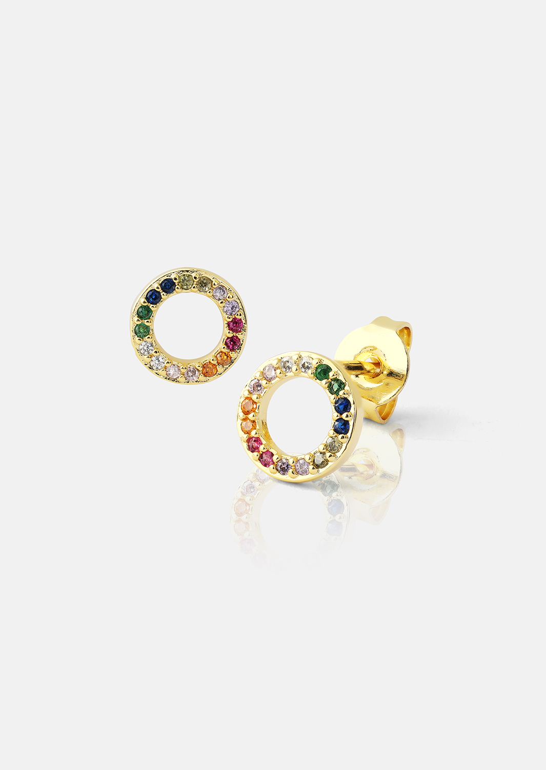 Boucles d’oreilles Prism Halo - 18k Plaquées or