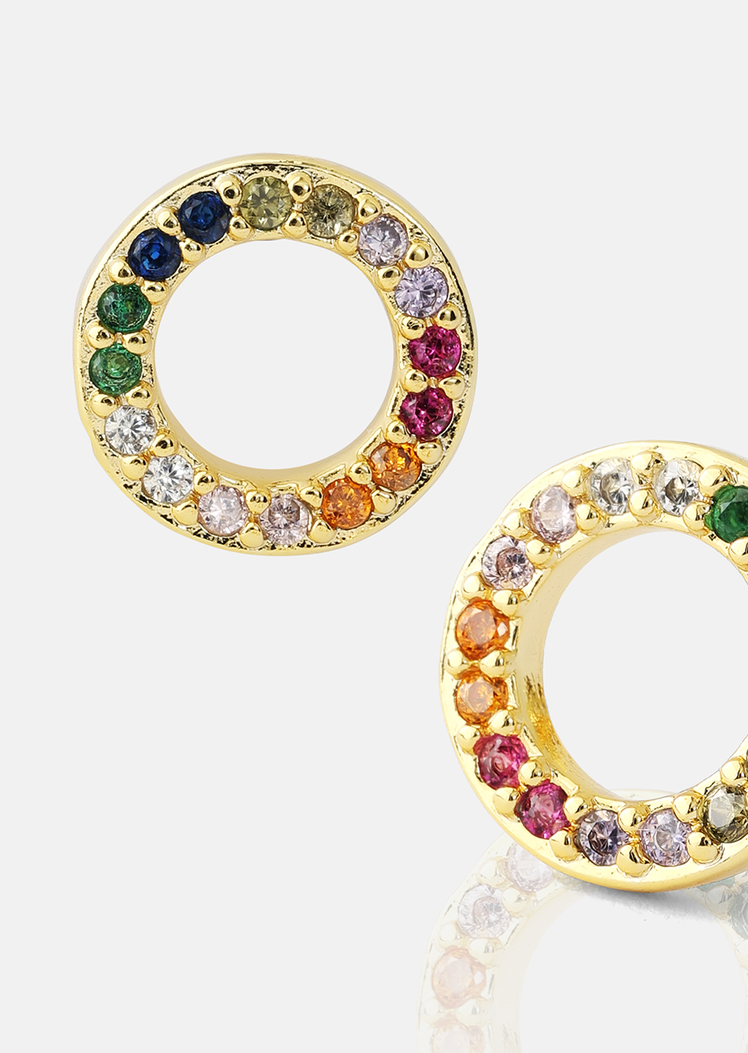 Boucles d’oreilles Prism Halo - 18k Plaquées or