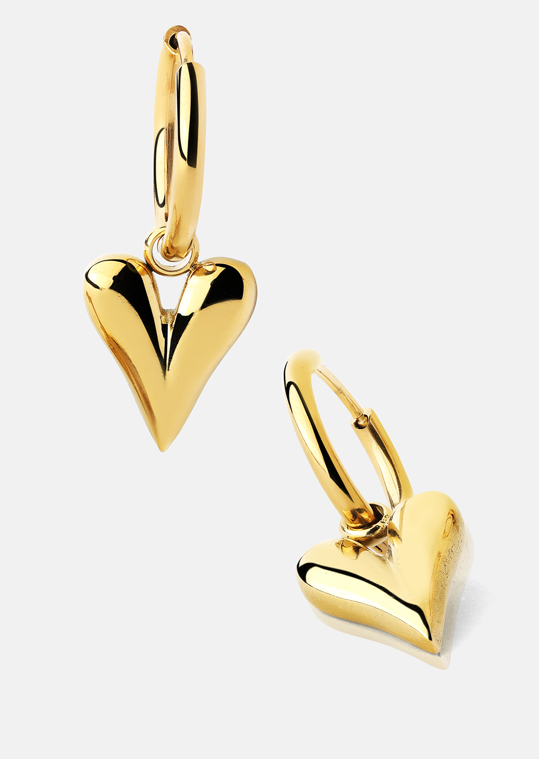 Boucles d’oreilles Heart Drop - 18k Plaquées or