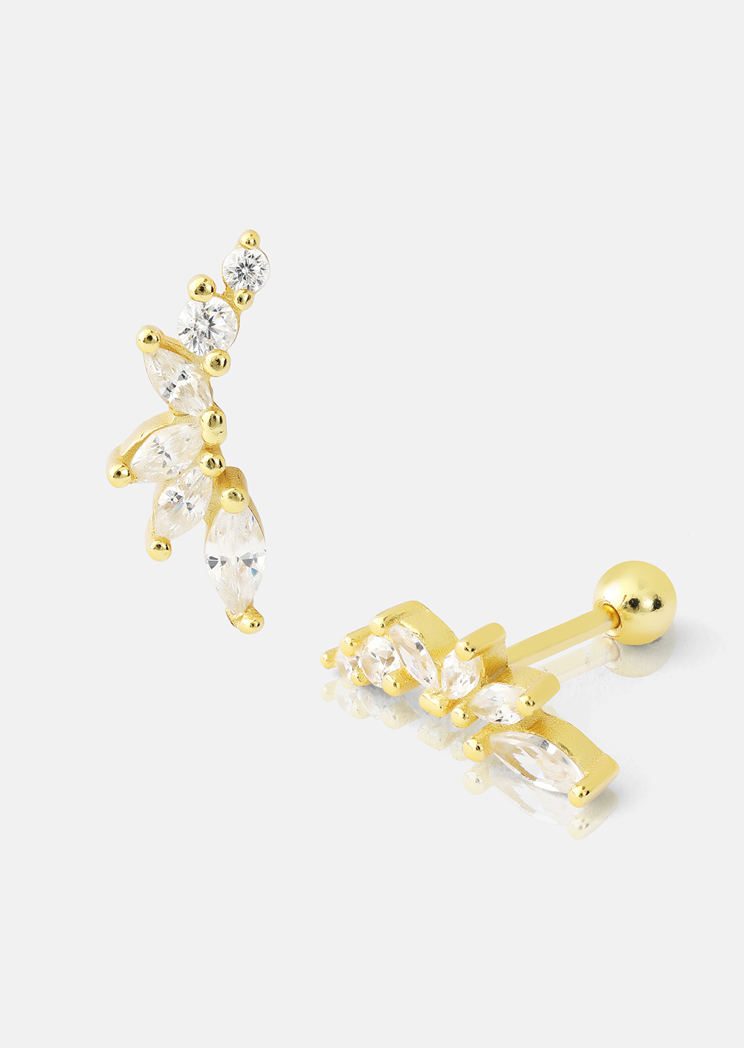 Boucles d’oreilles Leaf Studs - 18k Plaquées or