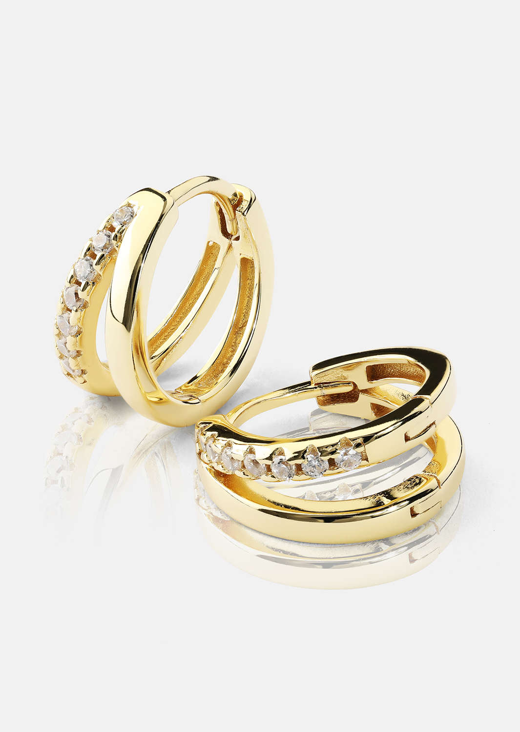 Boucle d’oreille Aurora Curve - 18k Plaquée or