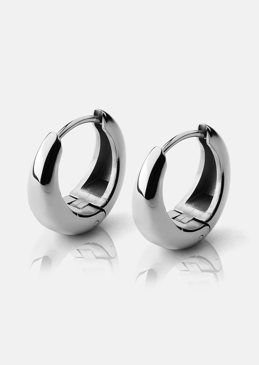 Boucles d’oreilles Bold mini – Plaquées argent