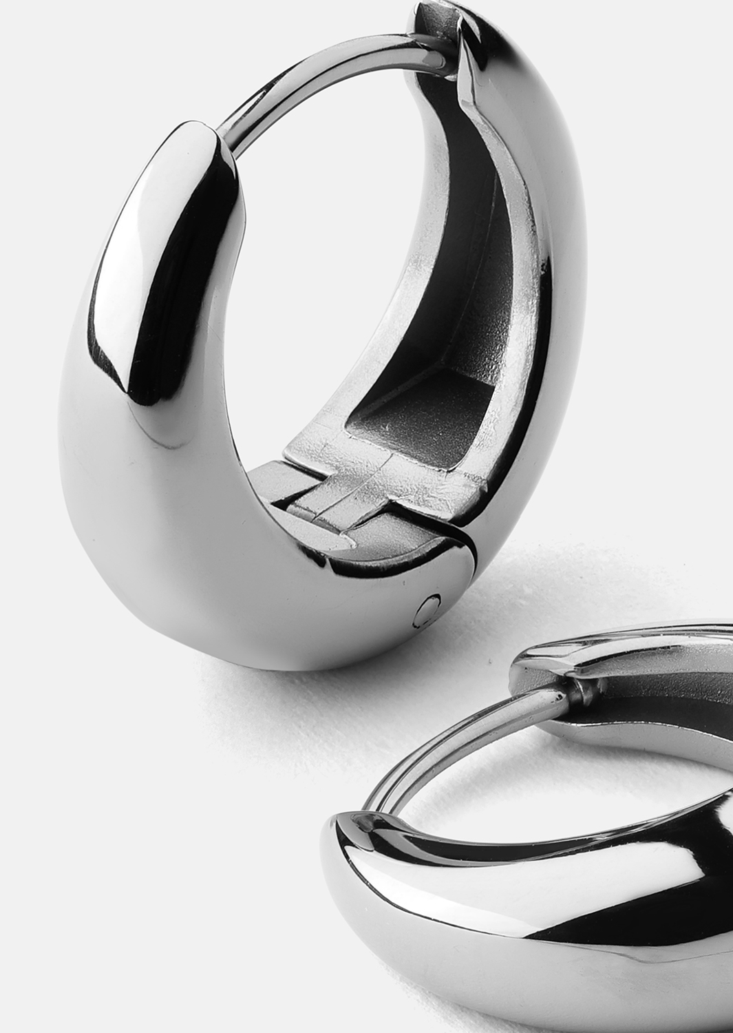 Boucles d’oreilles Bold mini – Plaquées argent