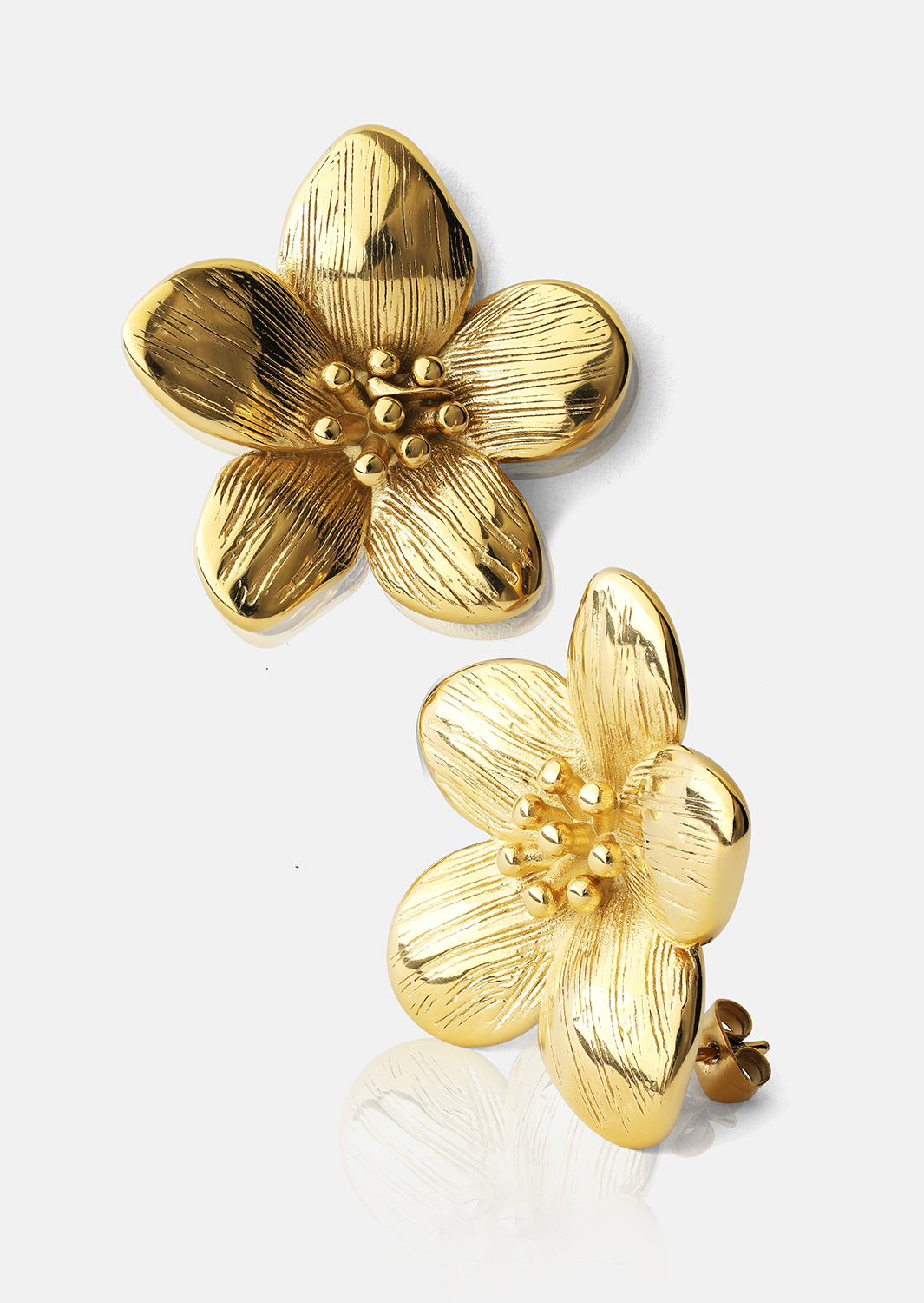 Boucles d’oreilles Flora Shine – 18k Plaquées or