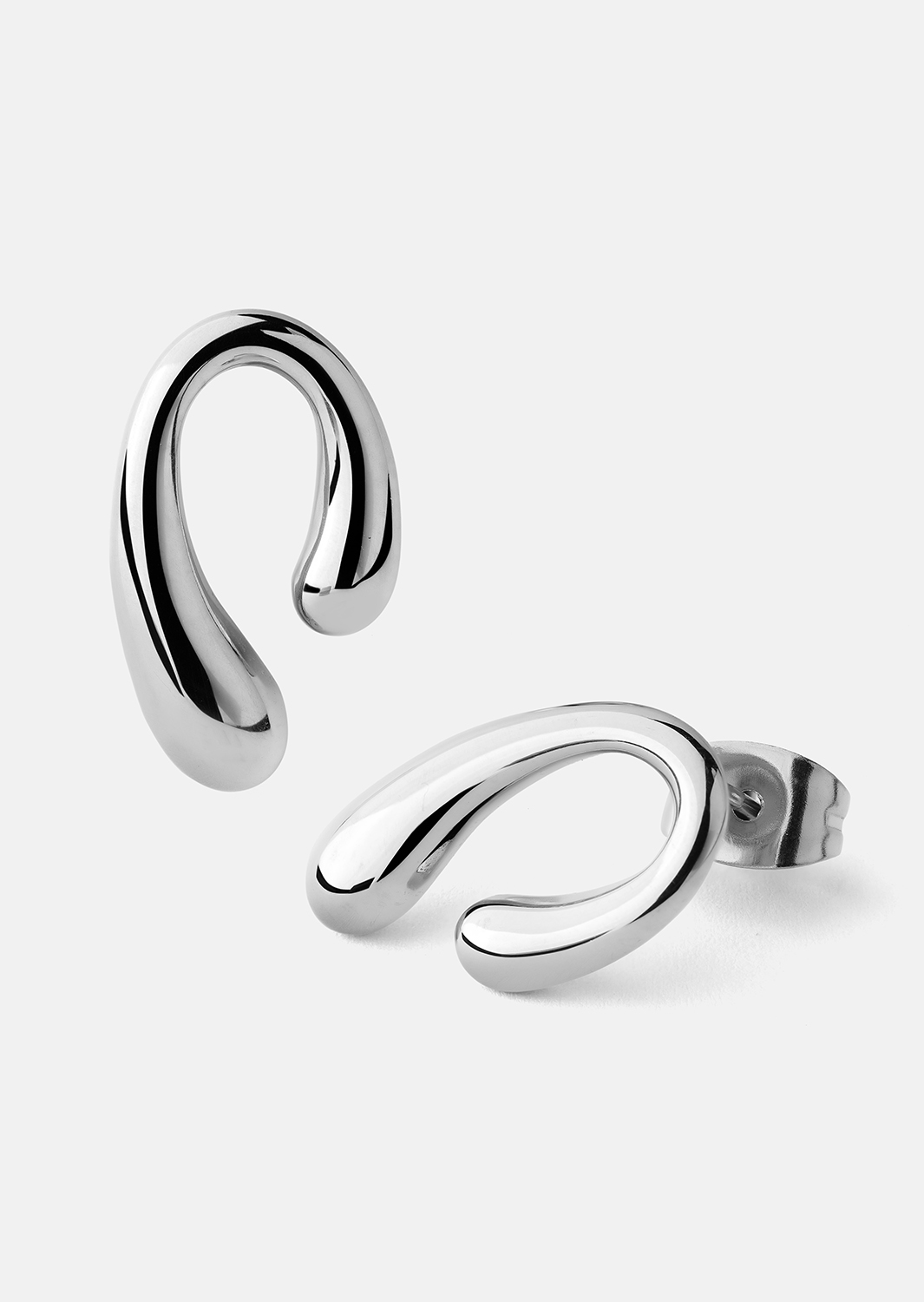 Boucles d’oreilles Sculpture – Plaquées argent