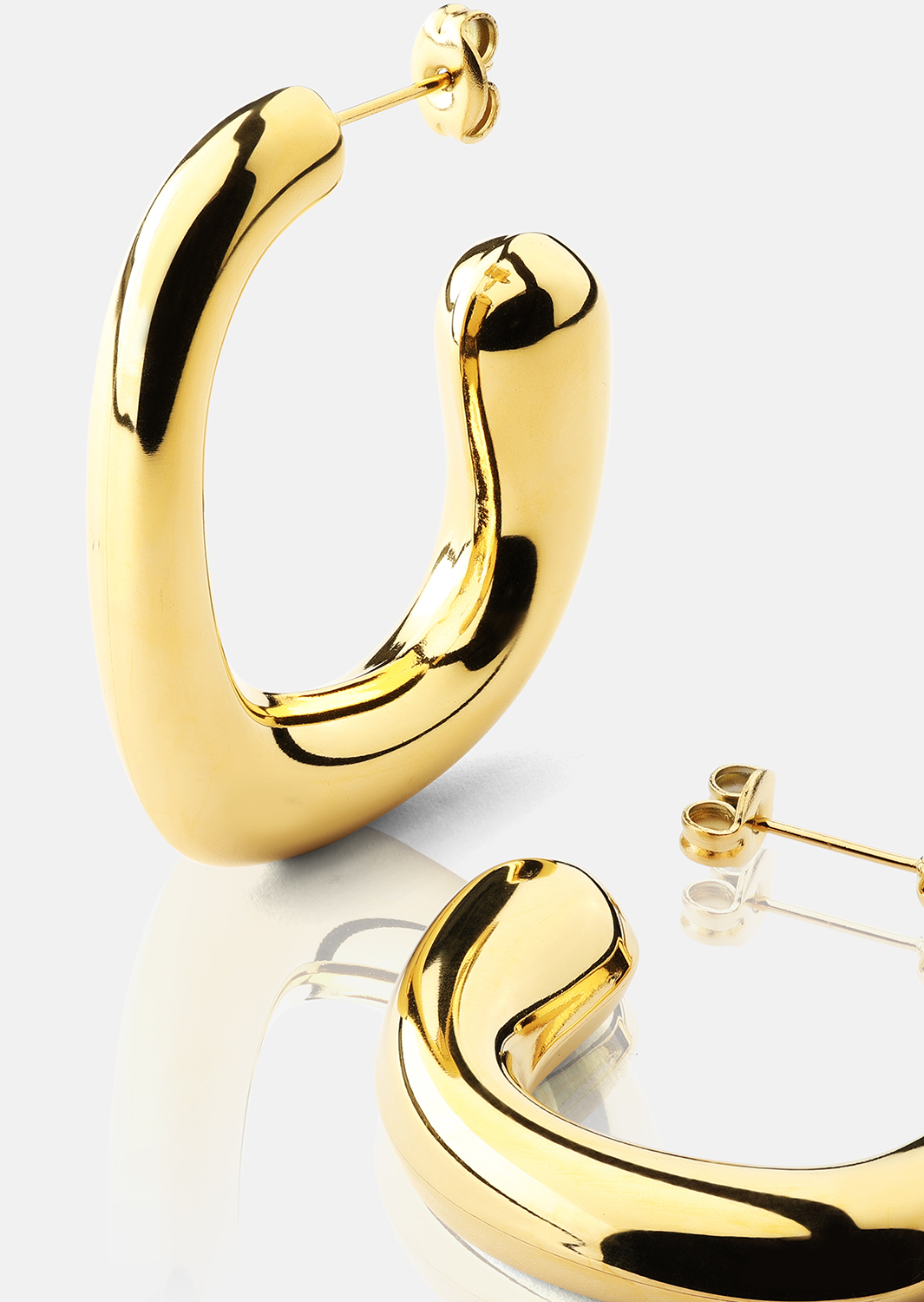 Boucle d’oreille Elegant Curve - 18k Plaquée or