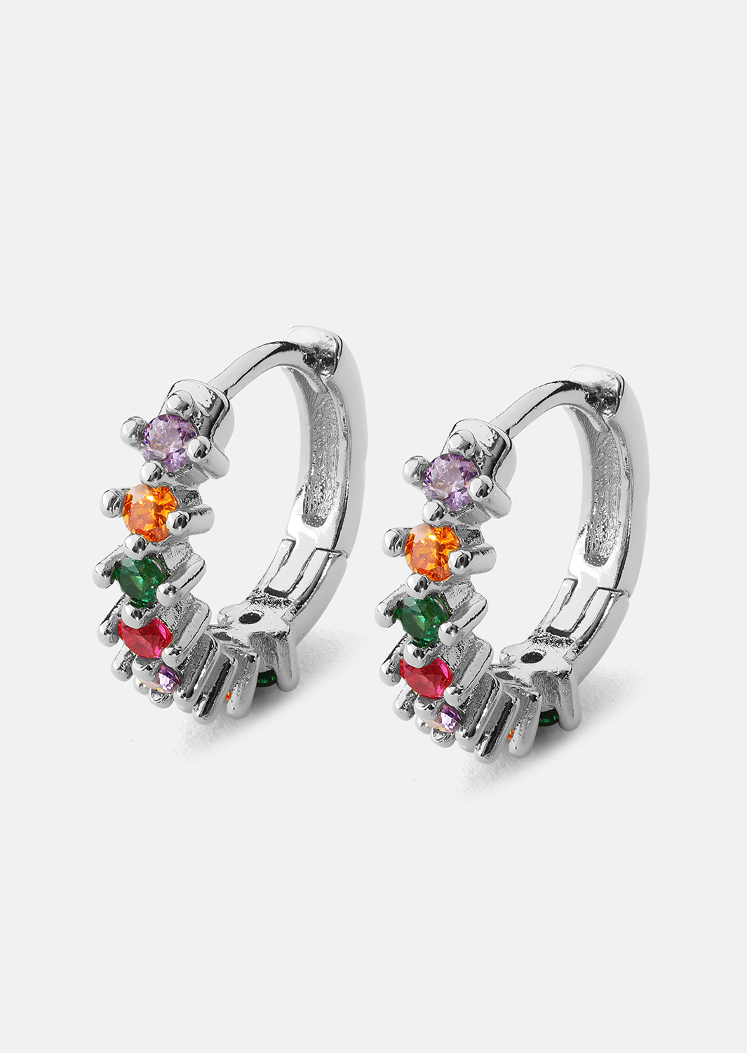 Boucle d’oreille Multicolor Shine - Plaquée argent