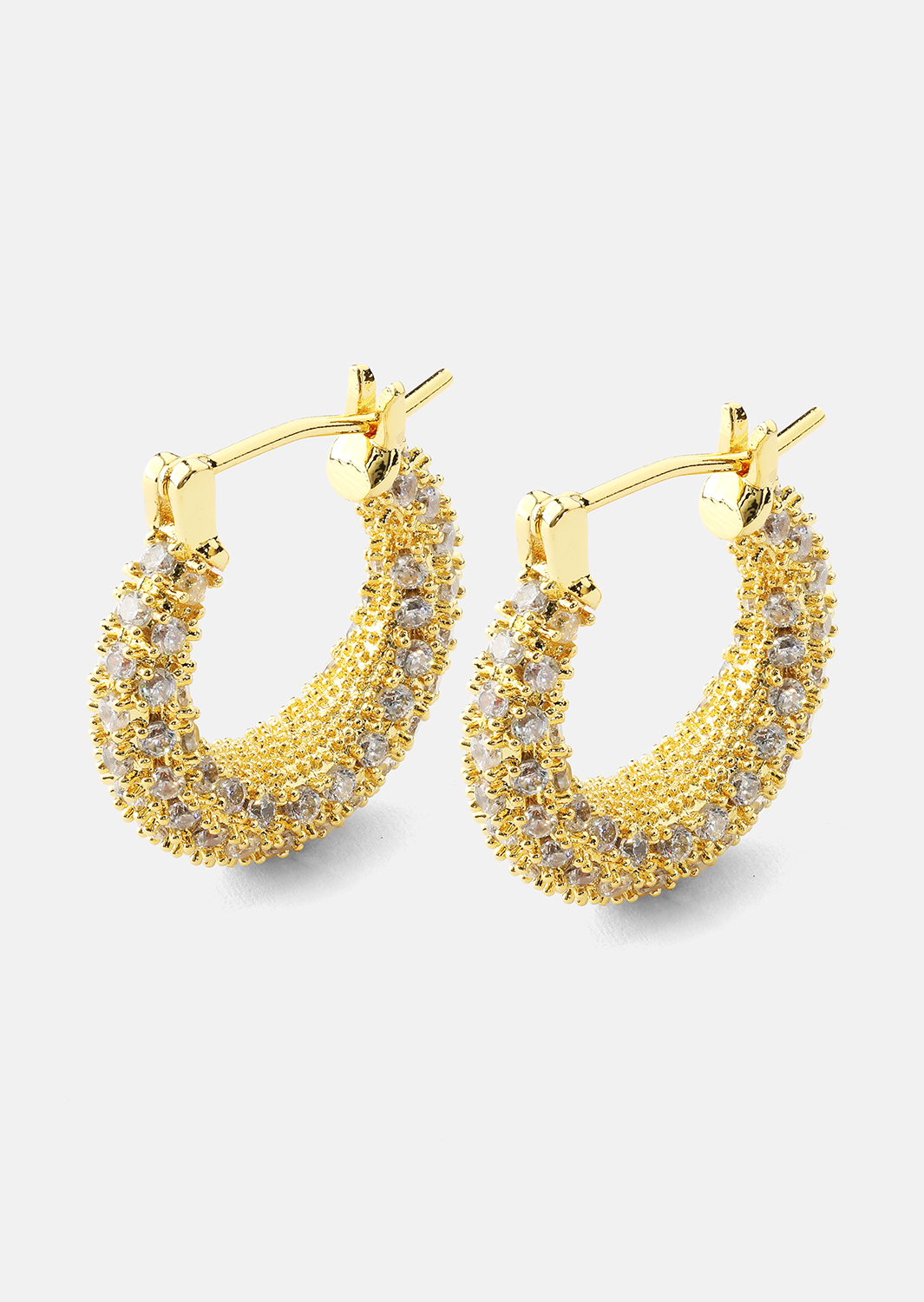 Boucle d’oreille Crystal Circle - 18k Plaquée or