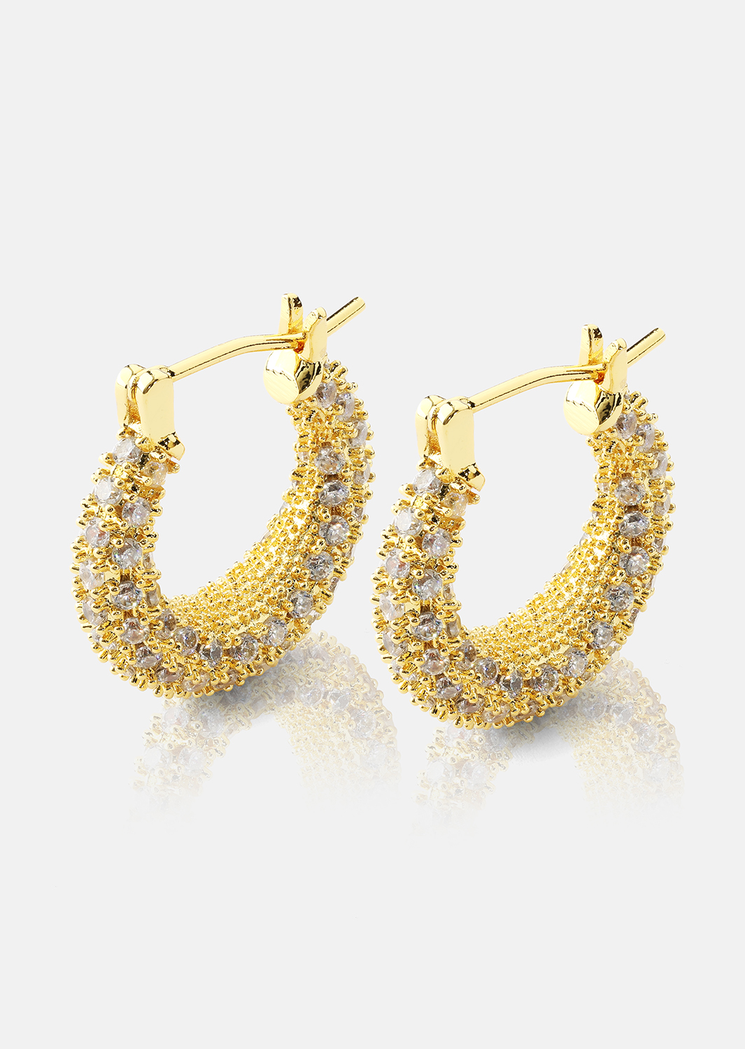 Boucle d’oreille Crystal Circle - 18k Plaquée or