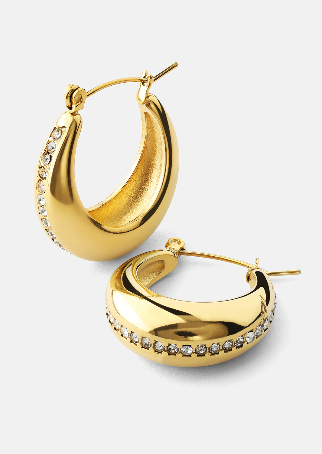 Boucles d’oreilles Shine Hoops - 18k Plaquées or