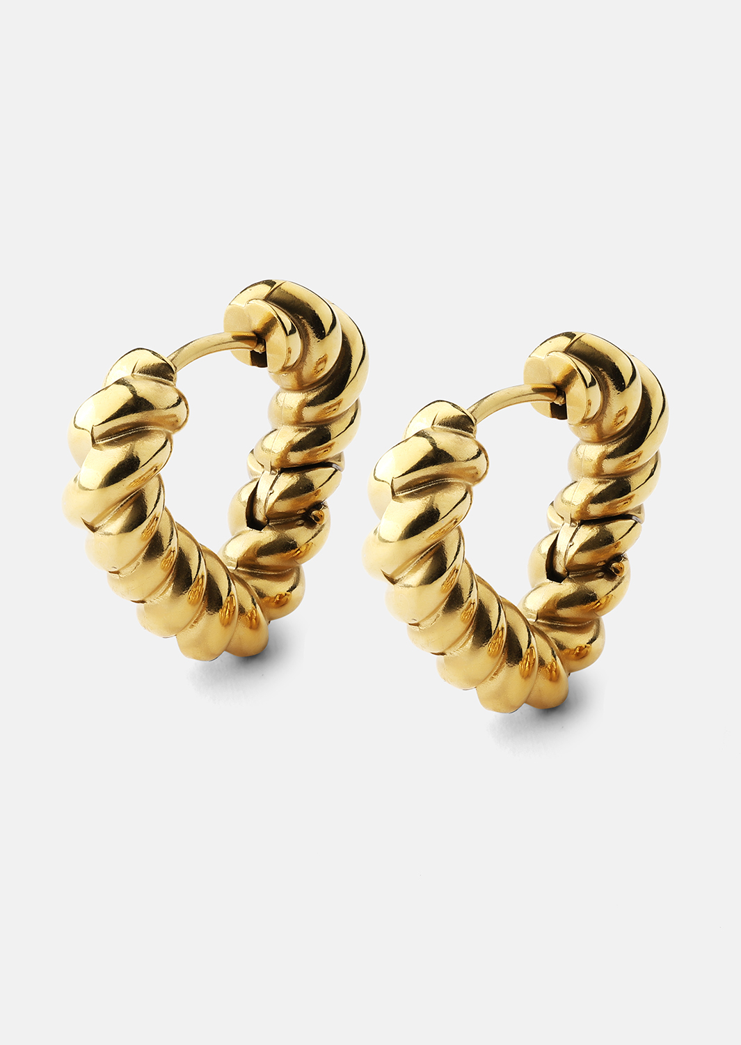 Boucles d’oreilles Twisted Heart – 18k Plaquées or