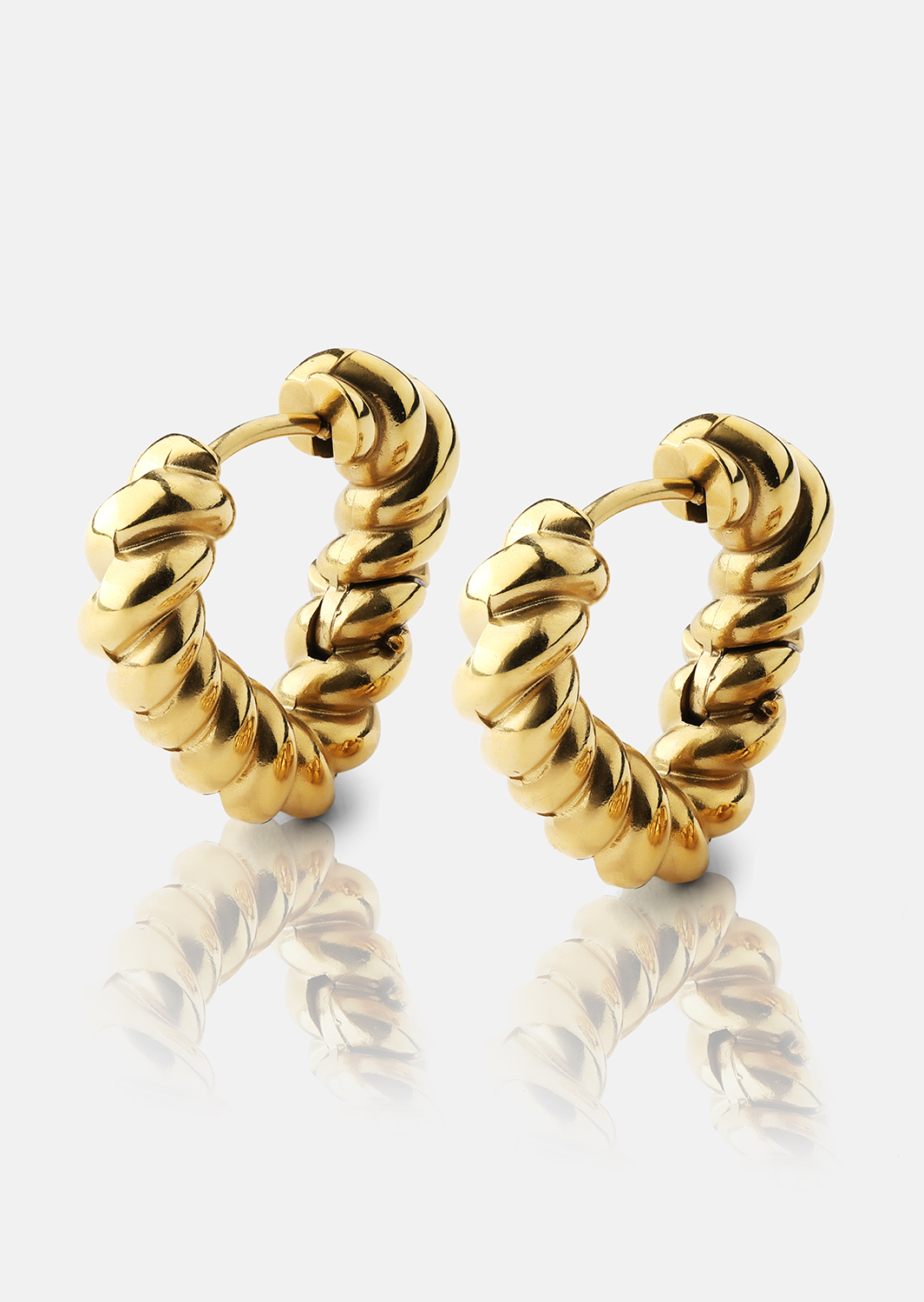 Boucles d’oreilles Twisted Heart – 18k Plaquées or