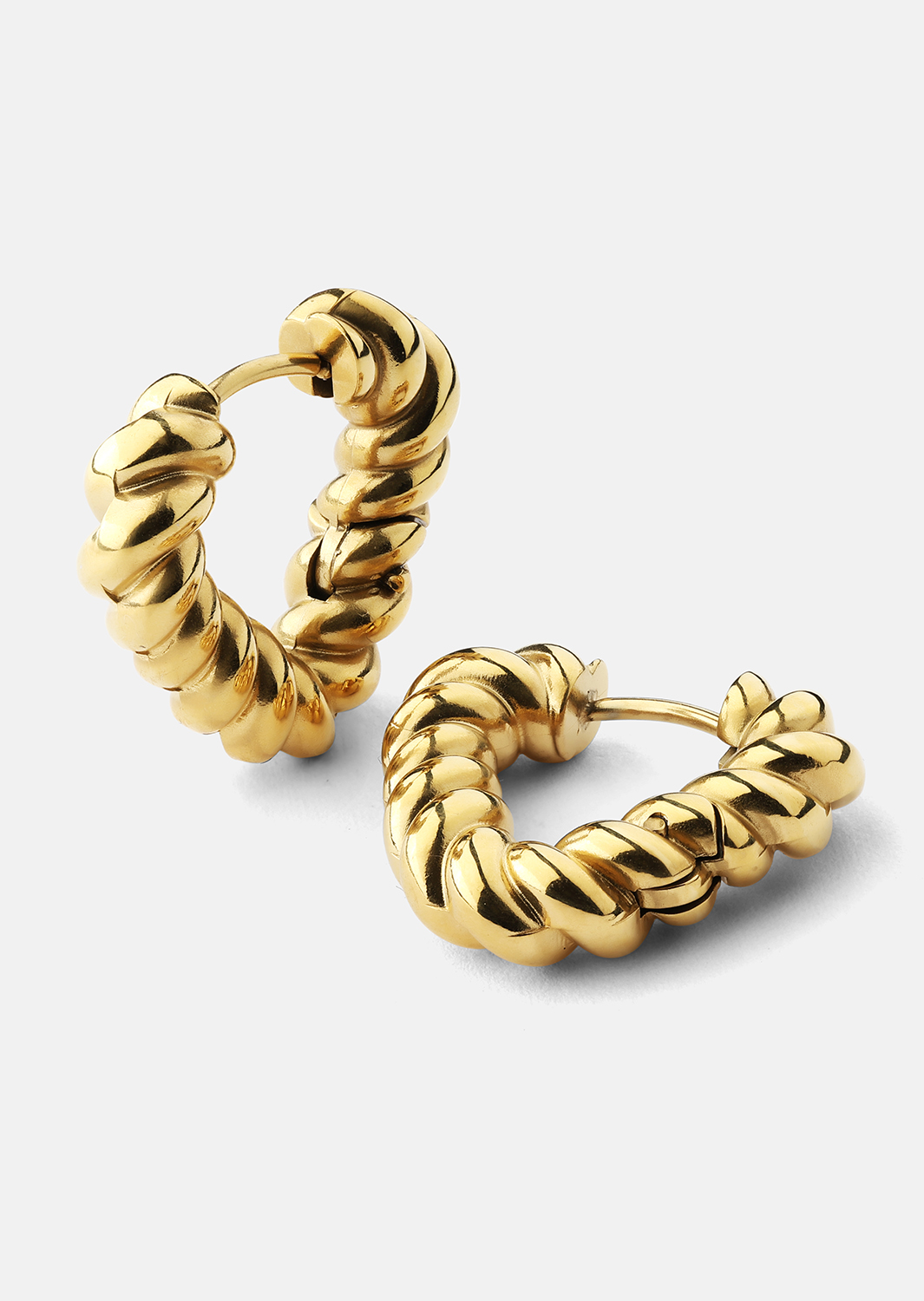 Boucles d’oreilles Twisted Heart – 18k Plaquées or