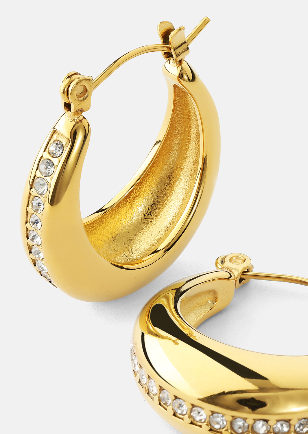 Boucles d’oreilles Gleaming Curve – 18k Plaquées or
