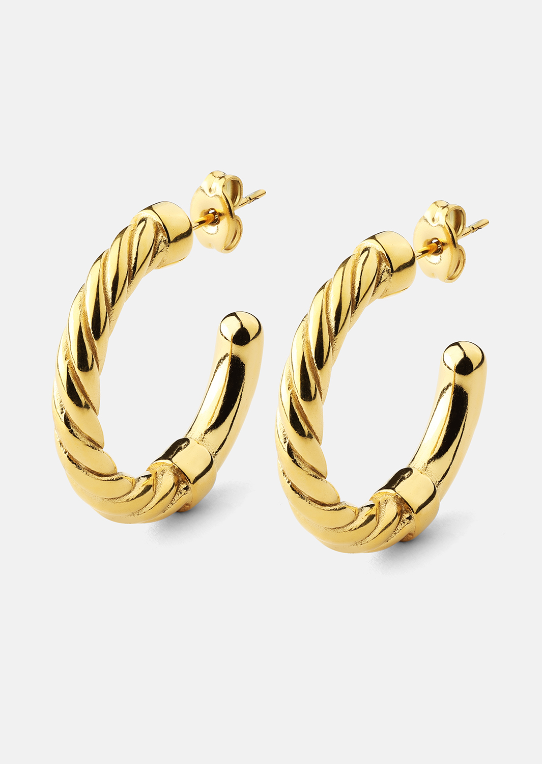 Boucles d’oreilles Twistade Hoops – 18k Plaquées or