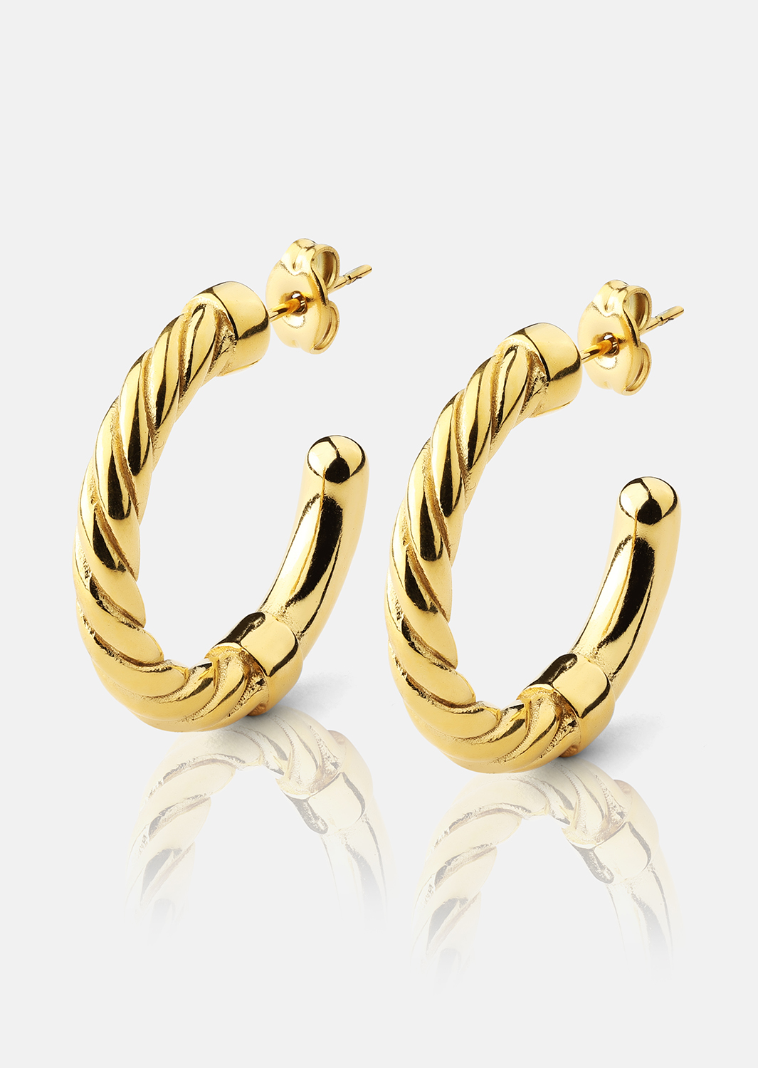 Boucles d’oreilles Twistade Hoops – 18k Plaquées or