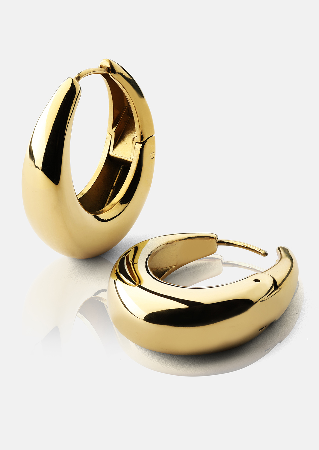 Boucles d’oreilles Bold Curve – 18k Plaquées or