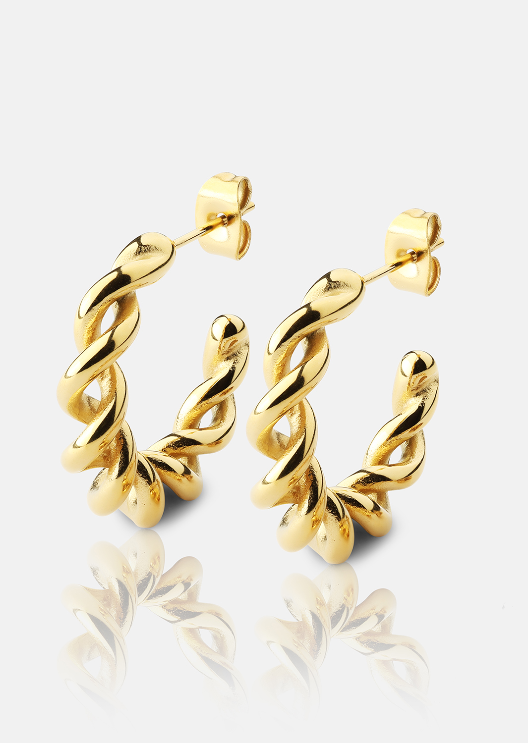 Boucle d’oreille Twist of Gold - 18k Plaquée or