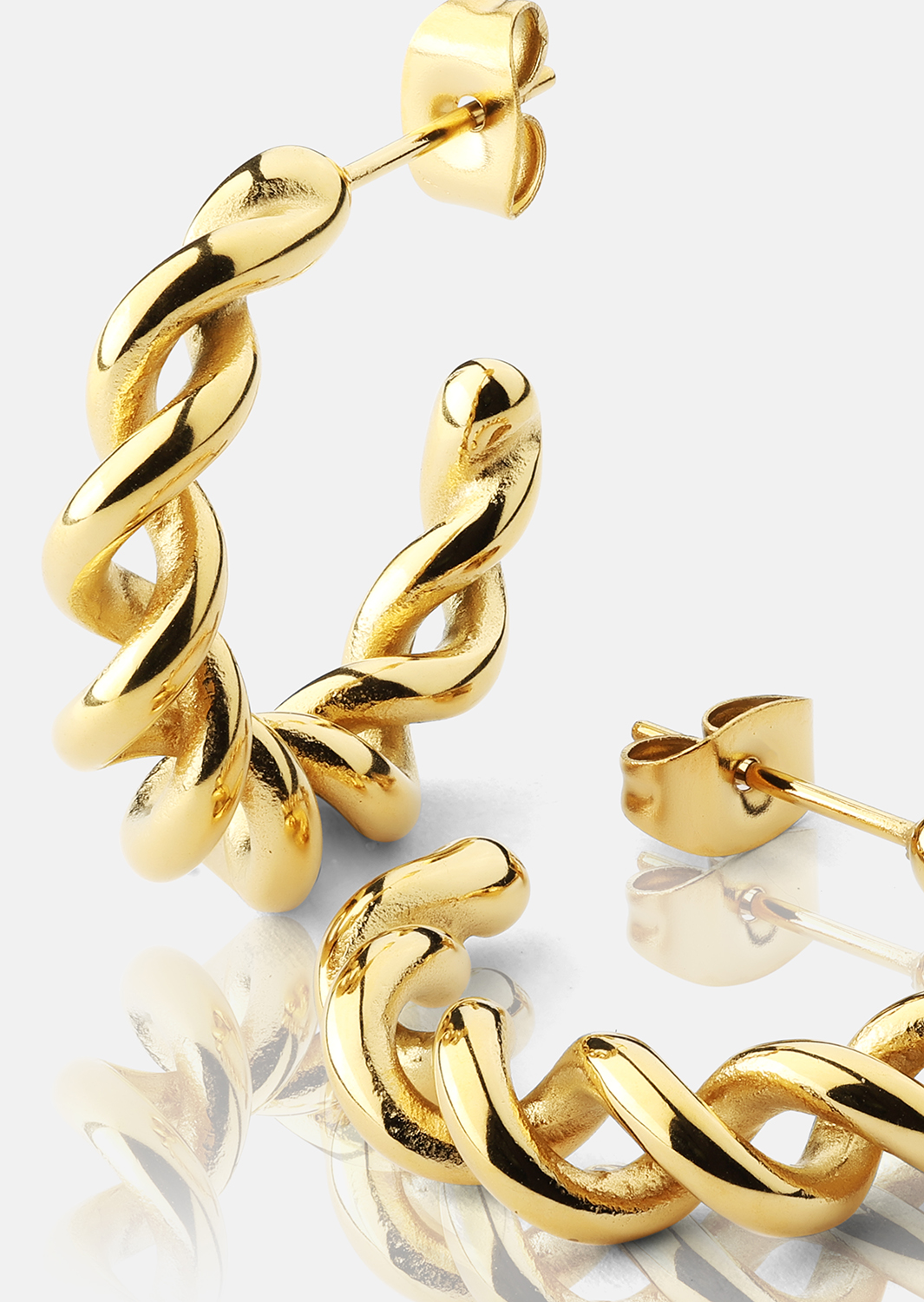 Boucle d’oreille Twist of Gold - 18k Plaquée or