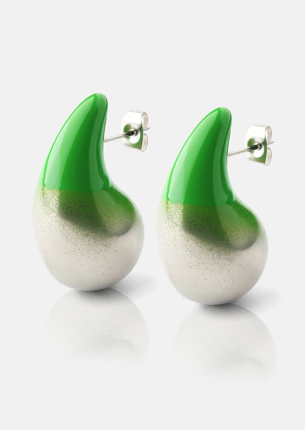 Boucles d’oreilles Verdé Glow – Plaquées argent