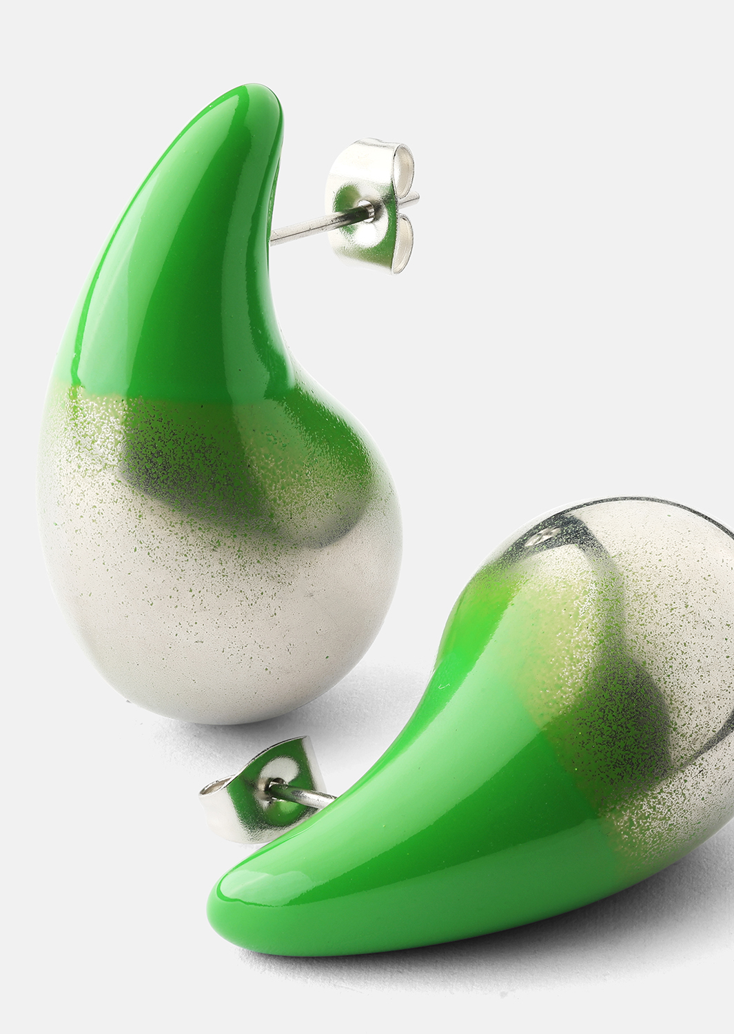 Boucles d’oreilles Verdé Glow – Plaquées argent