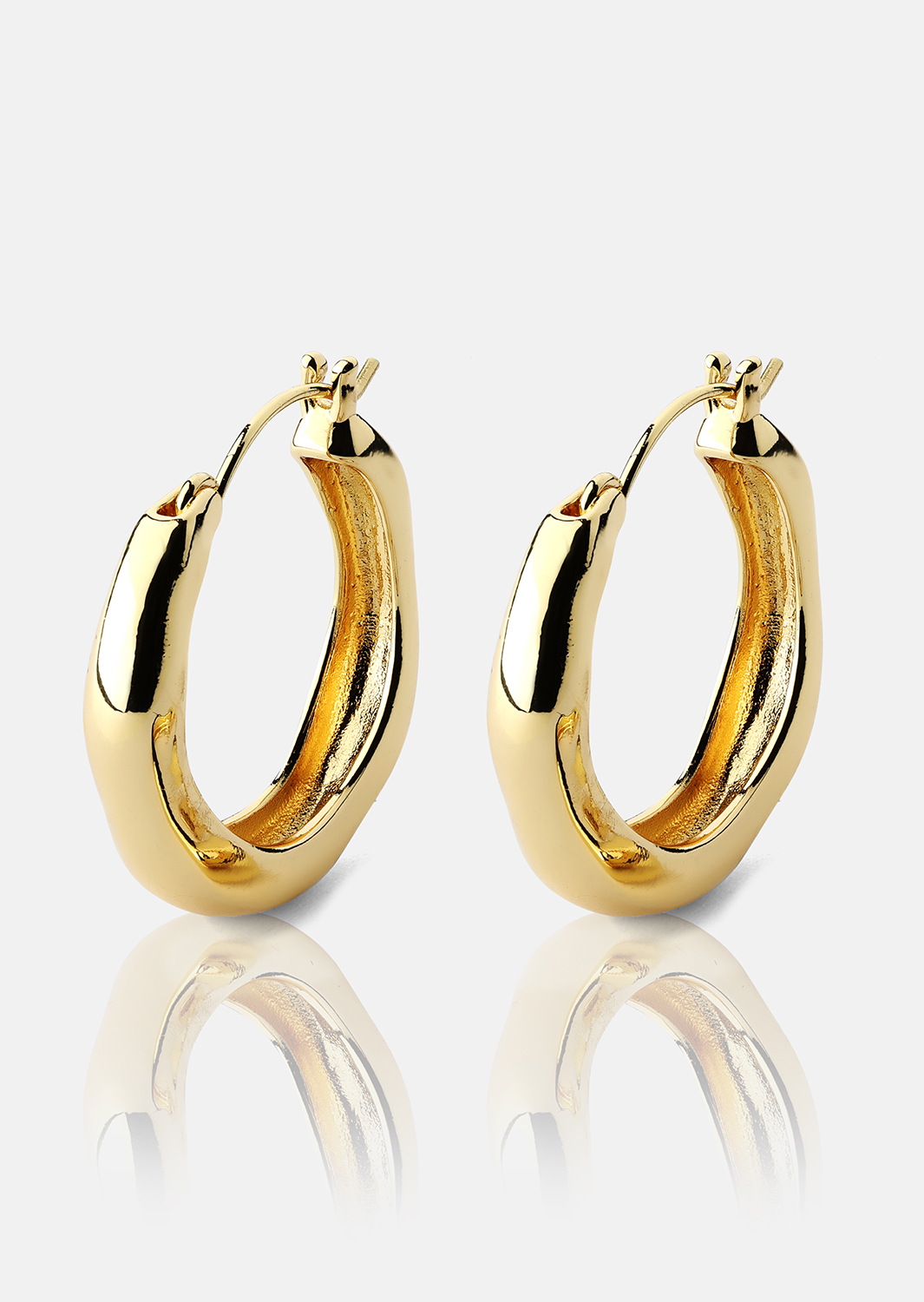 Boucle d’oreille Mila Hoops - 18k Plaquée or