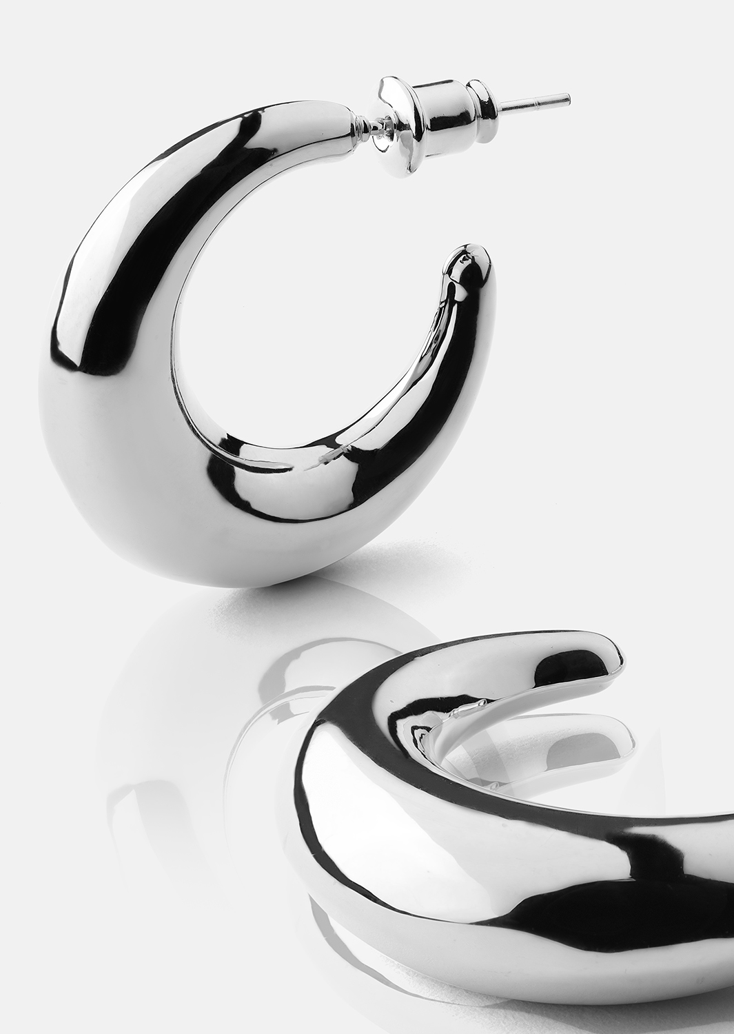 Loop Boucles d’oreilles – Plaquées argent