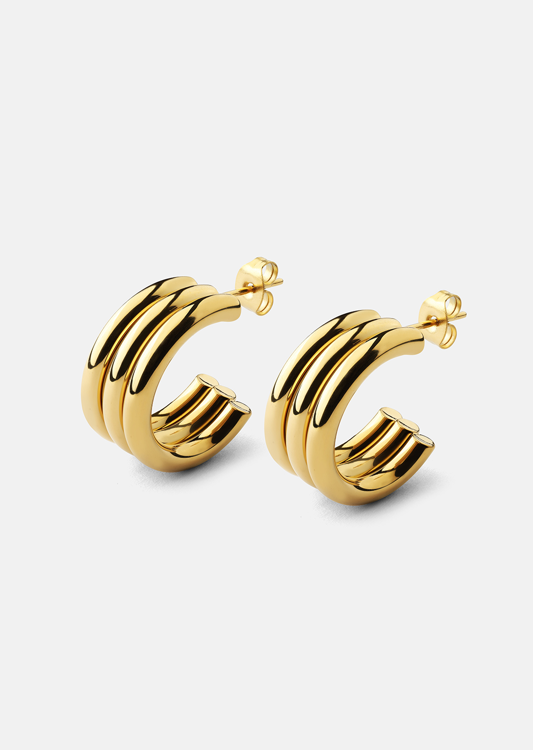 Riflia Boucle d'oreille - 18k Plaquée or