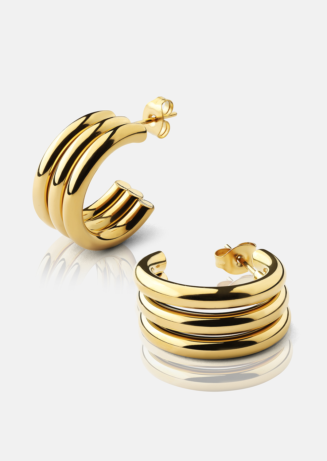 Riflia Boucle d'oreille - 18k Plaquée or