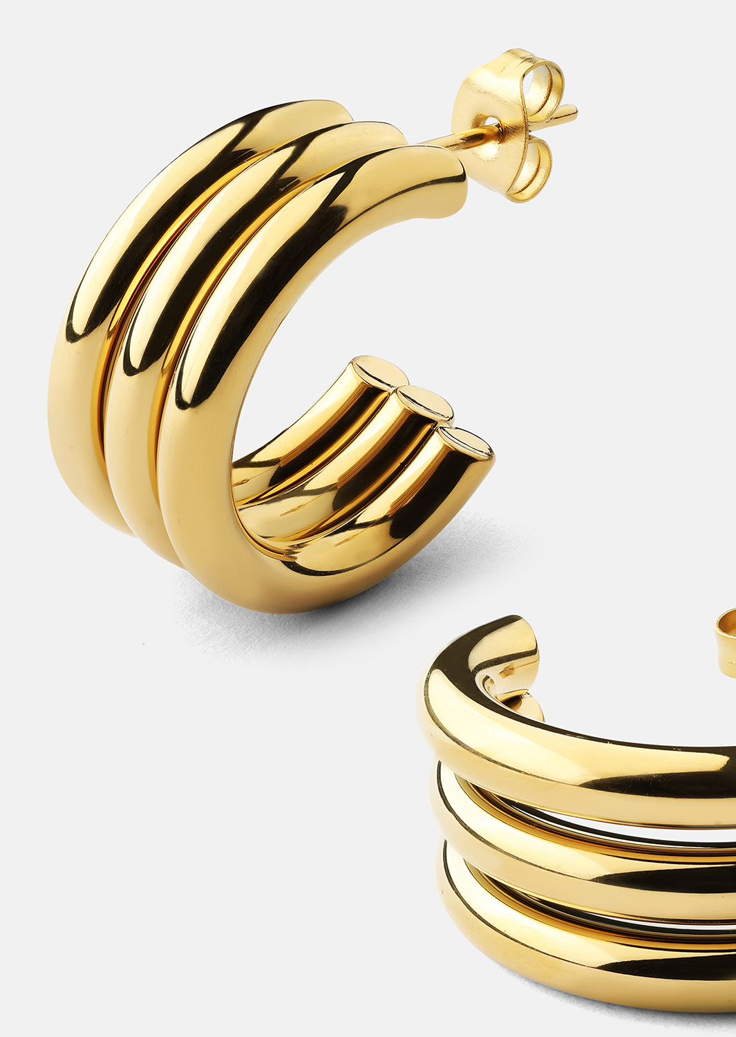 Riflia Boucle d'oreille - 18k Plaquée or