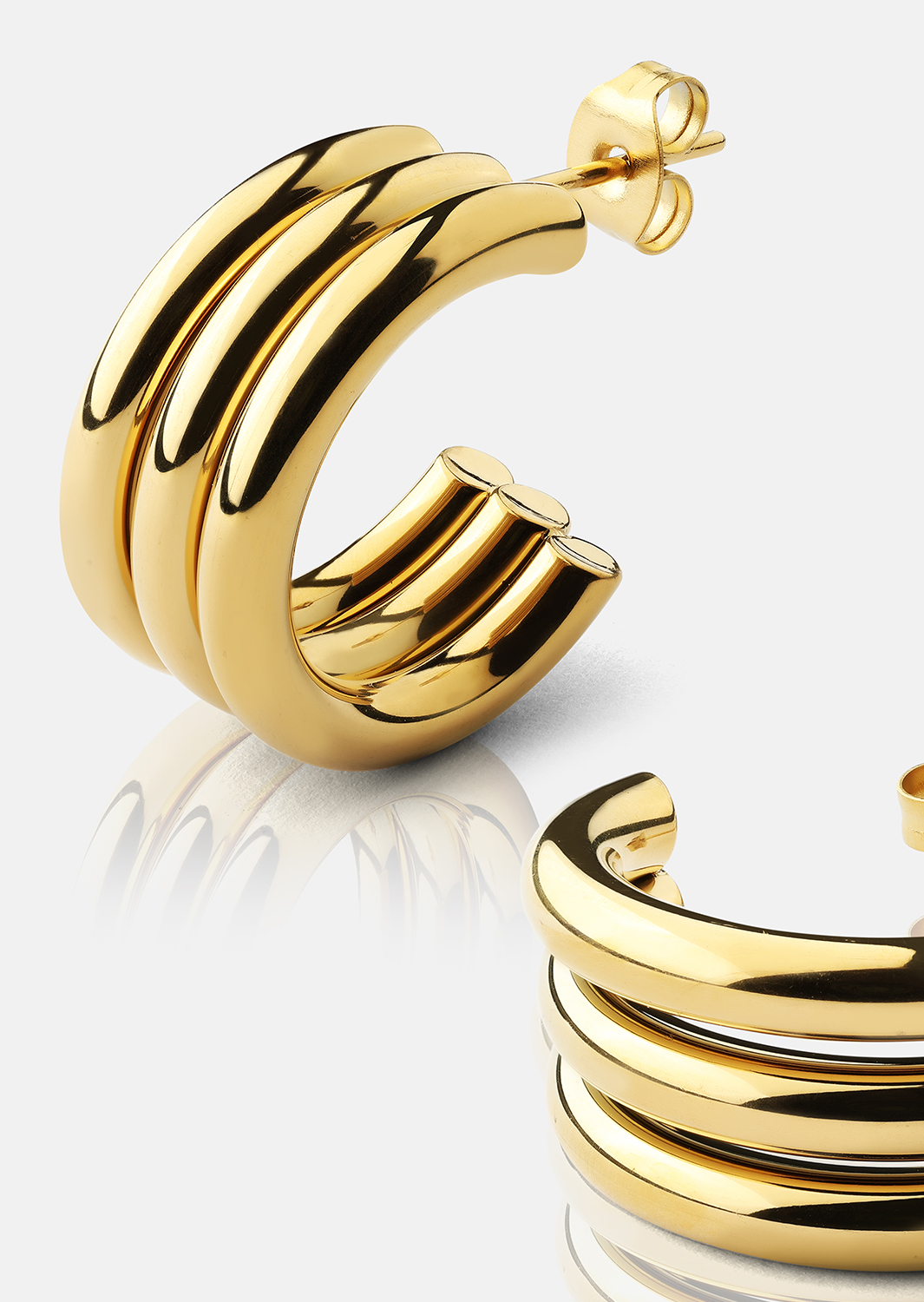 Riflia Boucle d'oreille - 18k Plaquée or