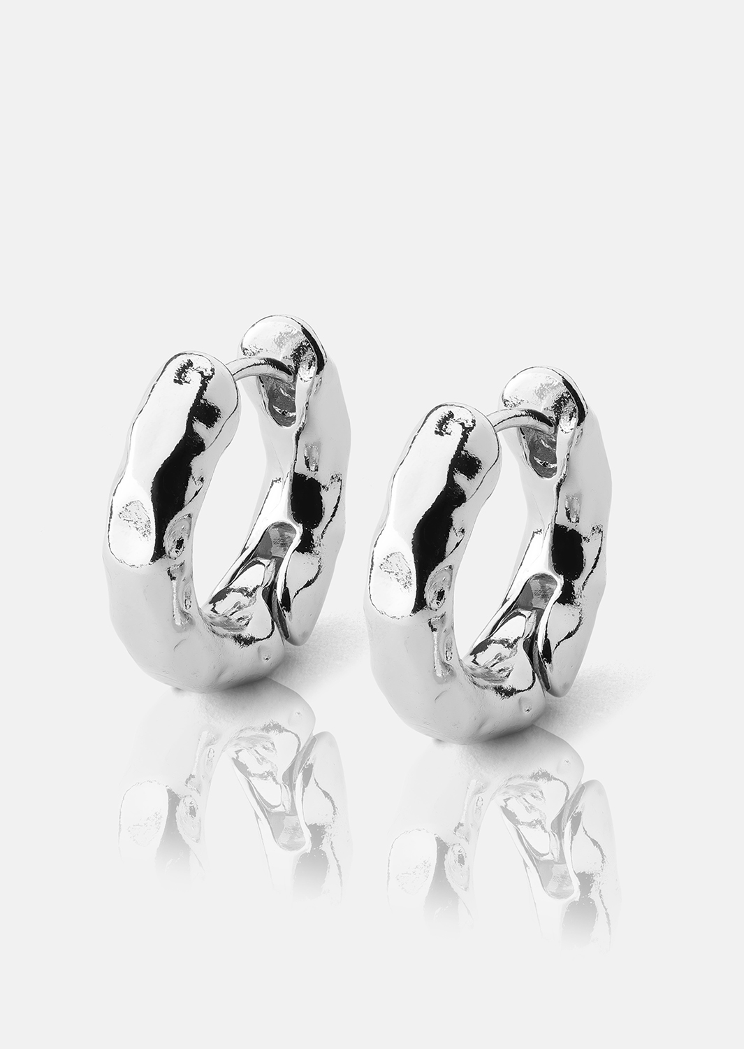 Boucle d’oreille Luxe Ripple Hoops - Plaquée argent