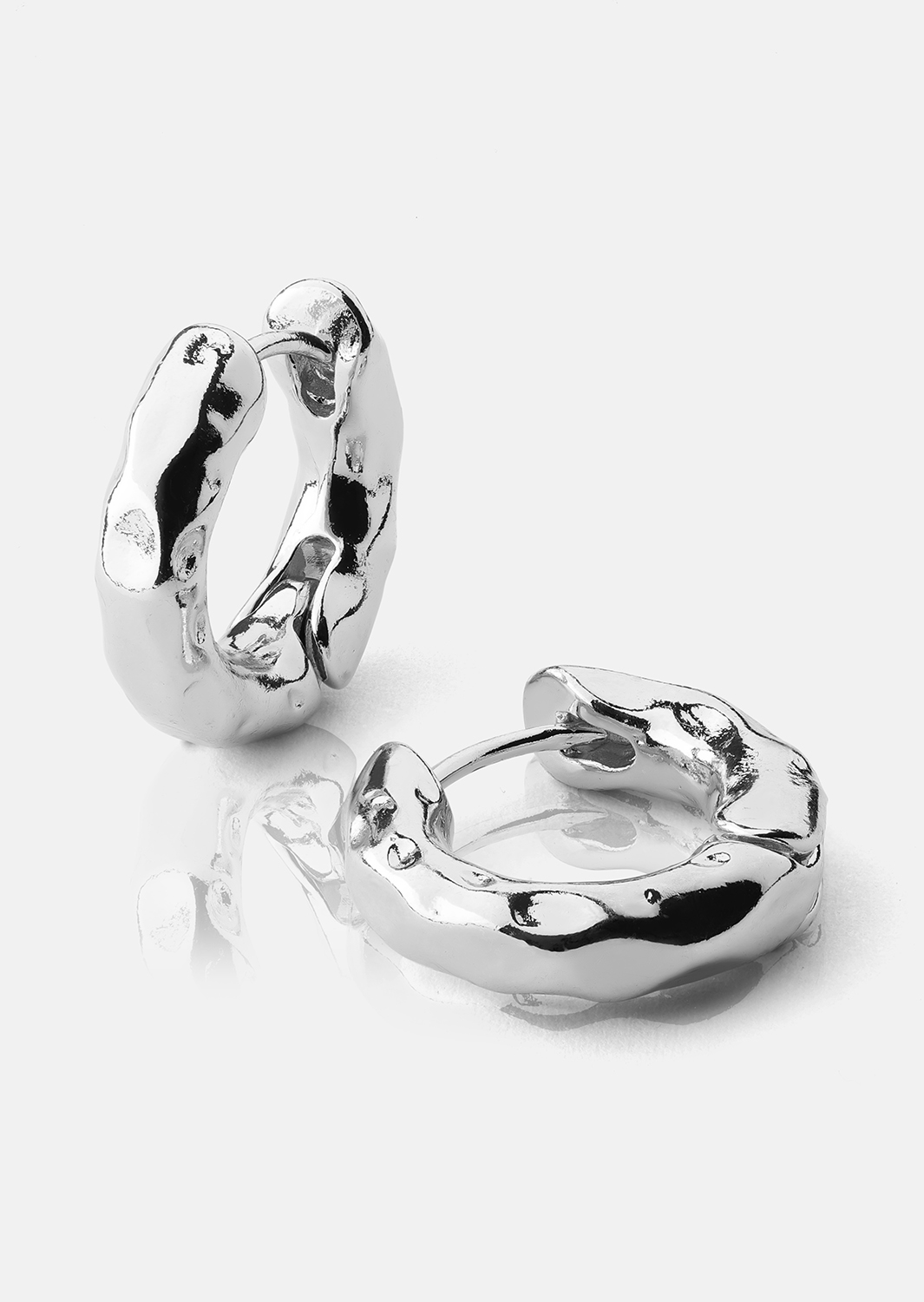 Boucle d’oreille Luxe Ripple Hoops - Plaquée argent