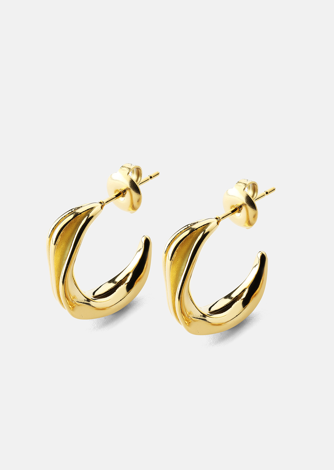 Boucles d’oreilles Gleaming Flow - 18k Plaquées or