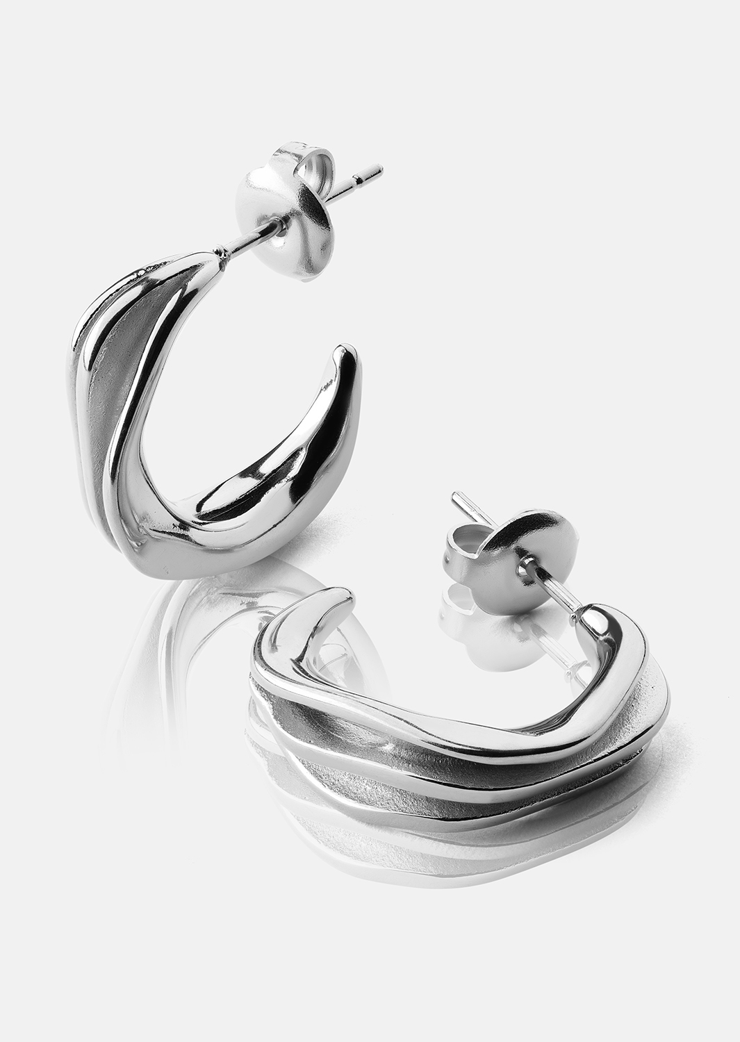 Boucles d’oreilles Gleaming Flow - Plaquées argent