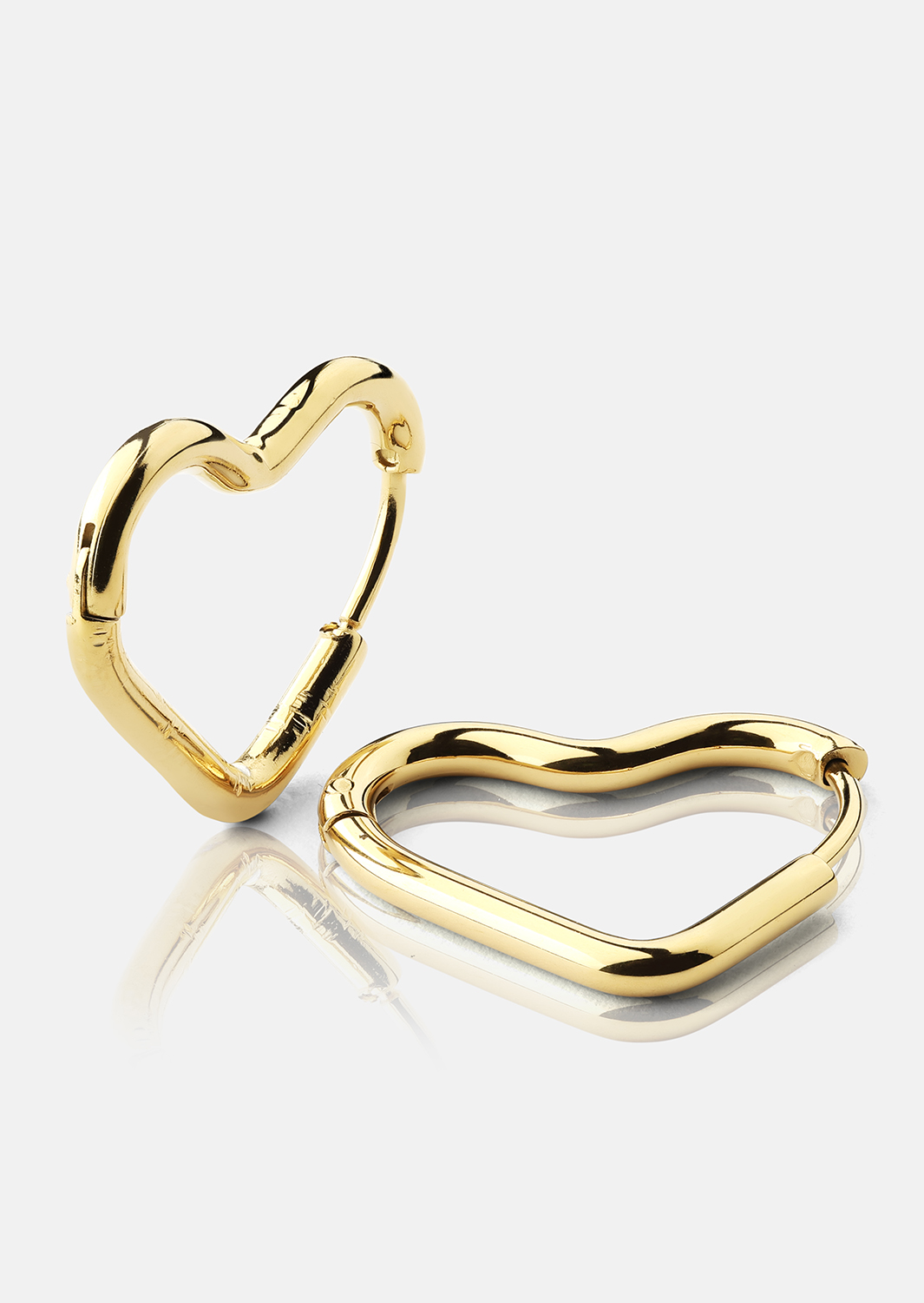 Boucle d’oreille Heart's Embrace - 18k Plaquée or