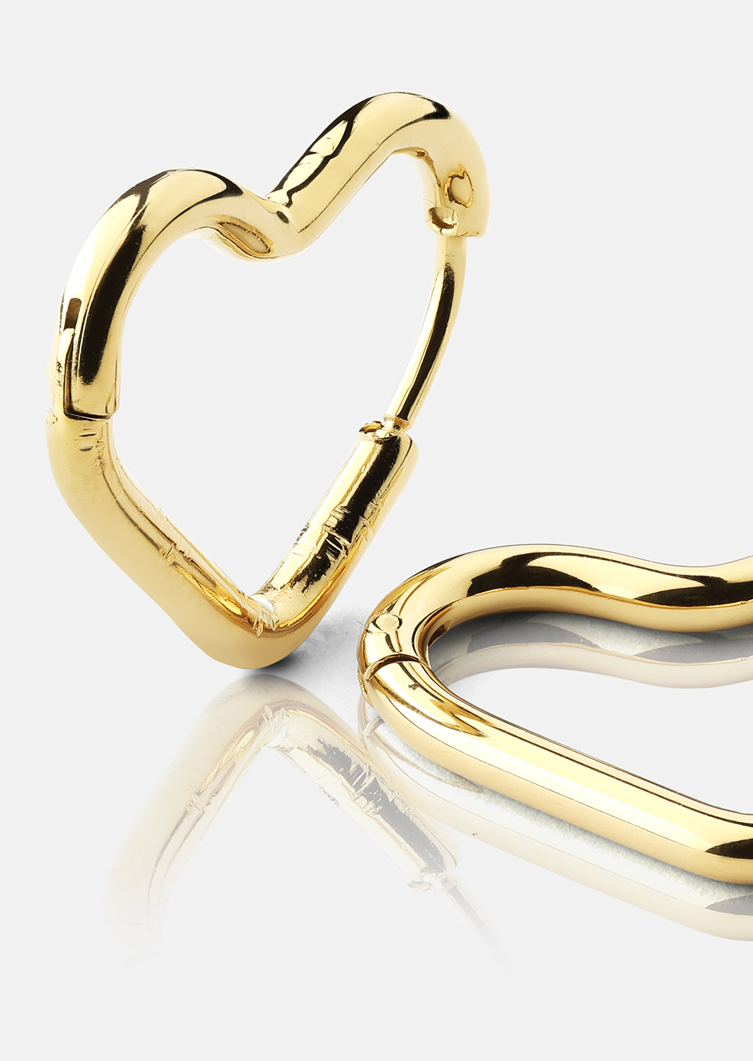 Boucle d’oreille Heart's Embrace - 18k Plaquée or