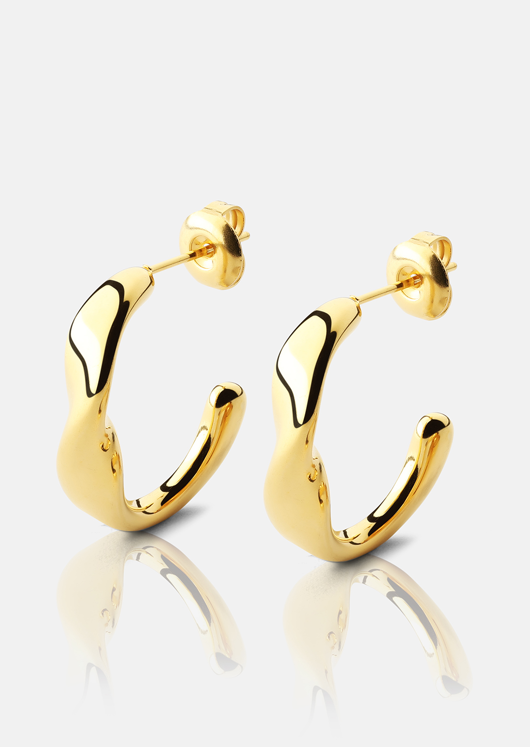 Boucle d'oreille Flow Gleam - 18k Plaquée or