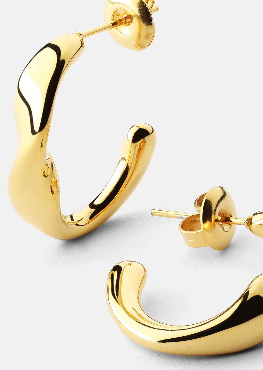 Boucle d'oreille Flow Gleam - 18k Plaquée or
