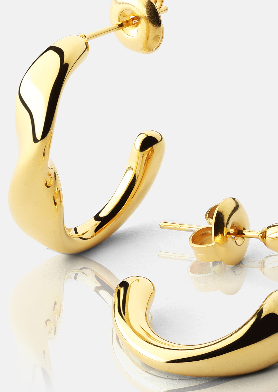 Boucle d'oreille Flow Gleam - 18k Plaquée or