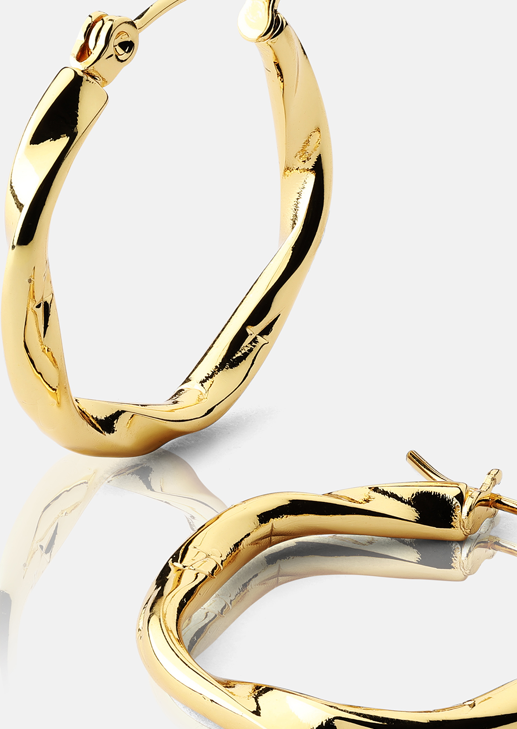 Twist Glow Hoops - 18k Boucles d’Oreilles Dorées
