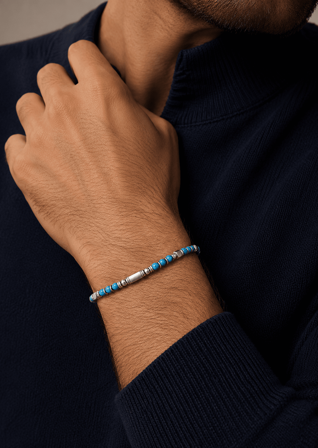 Bracelet perlé Azure Valor