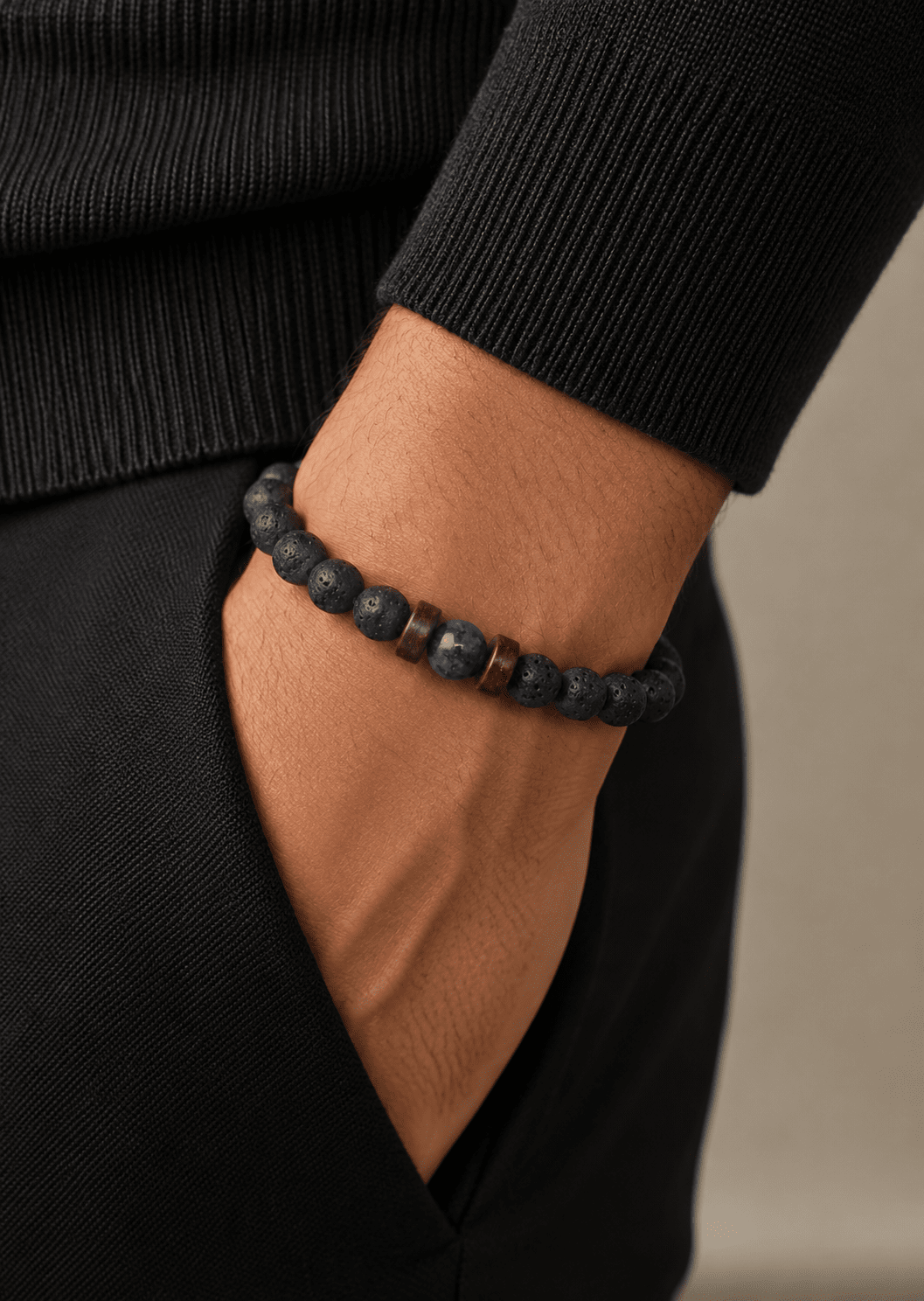 Bracelet perlé Lava Aura