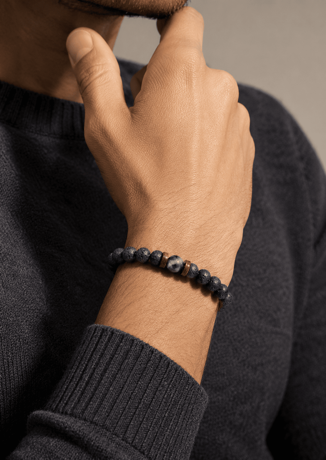 Bracelet perlé Lava Essence