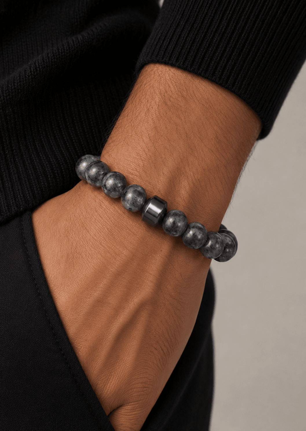 Bracelet perlé Obsidian Charm