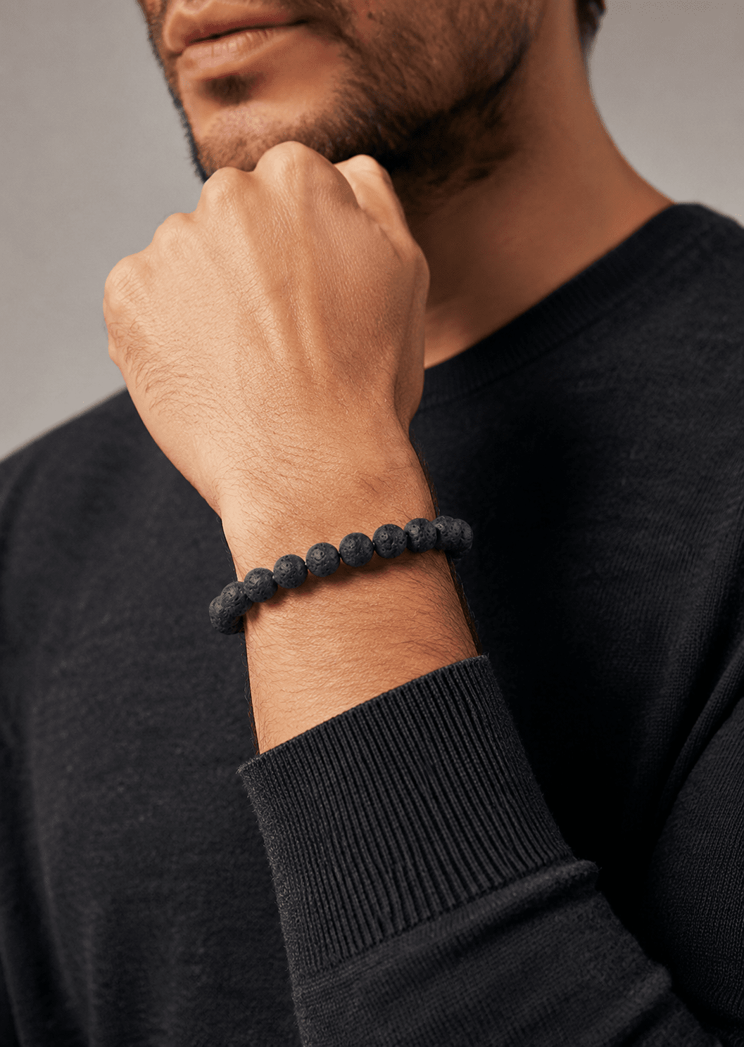 Bracelet perlé Obsidian Thread