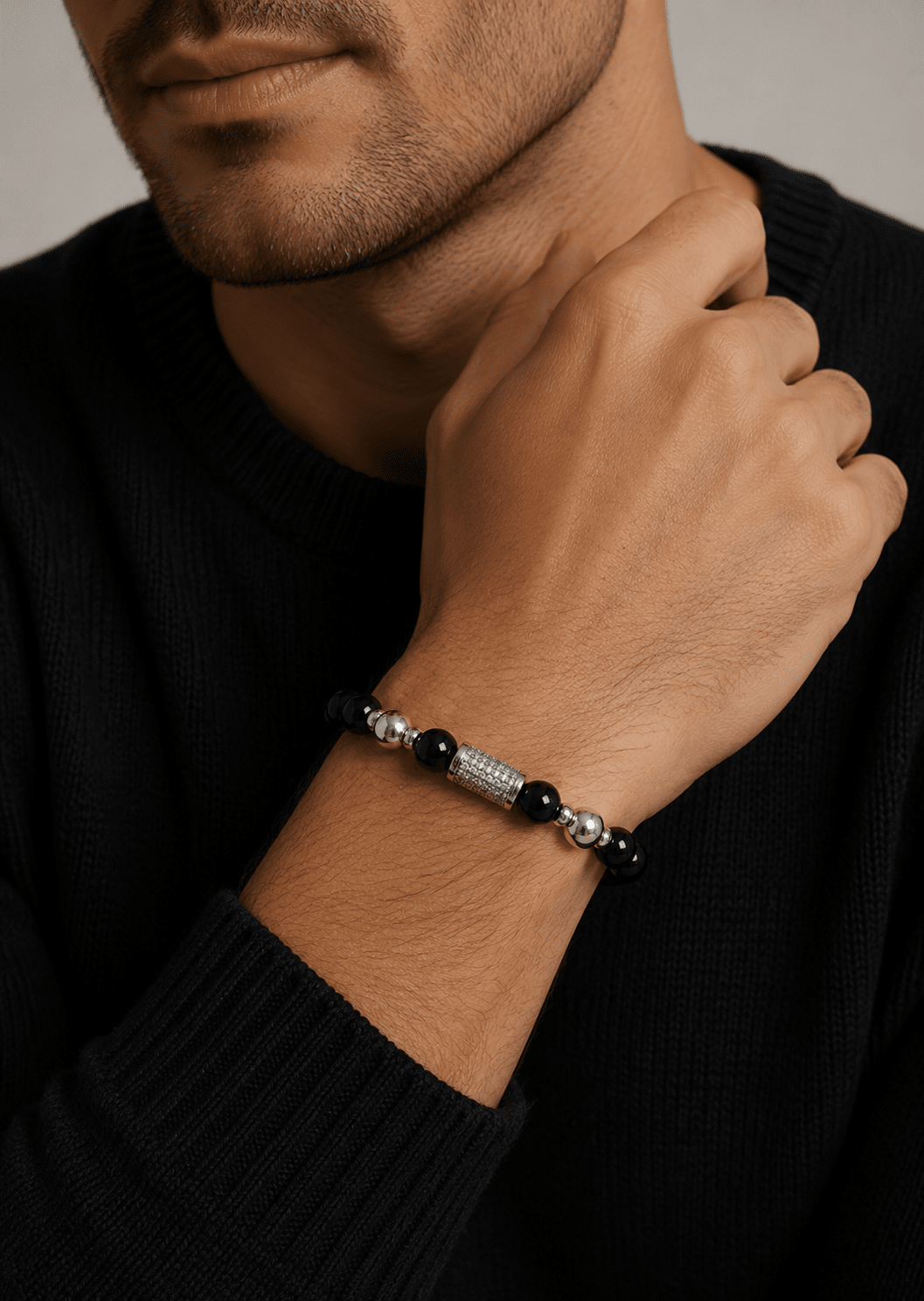 Bracelet perlé Obsidian Valor