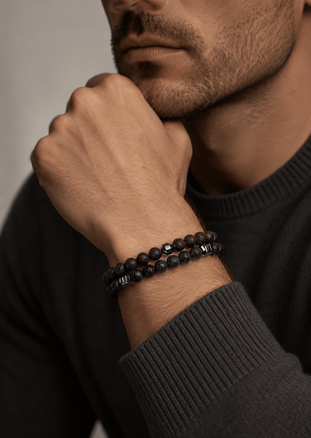 Bracelet perlé Onyx Fusion