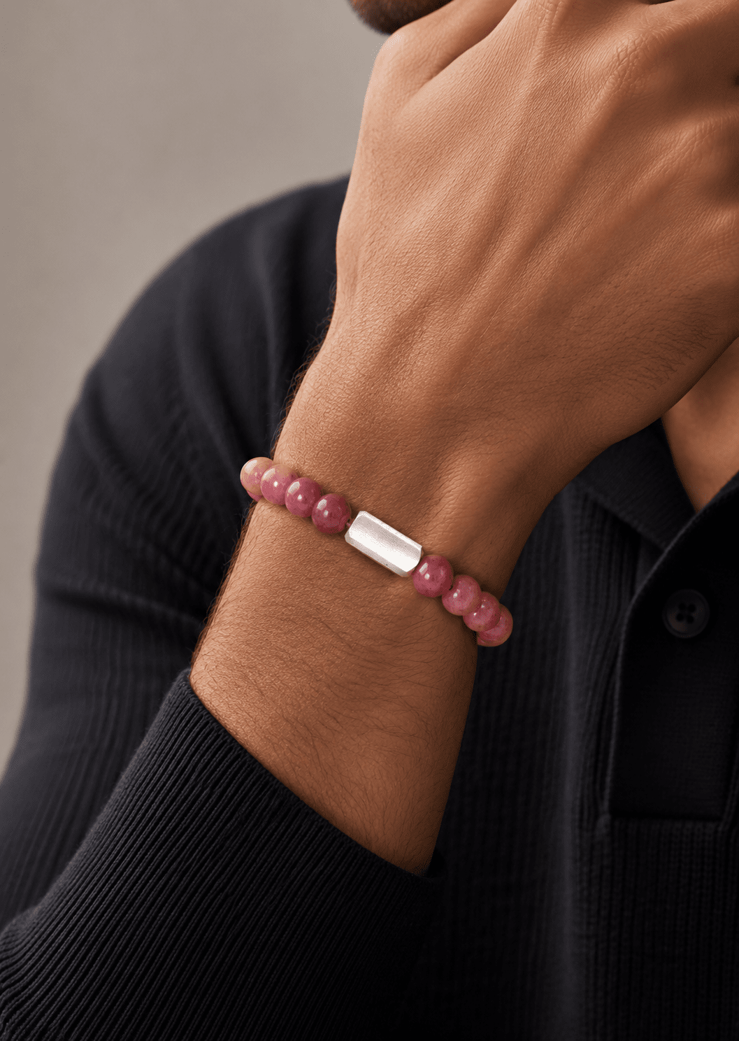 Bracelet perlé Rosy Edge