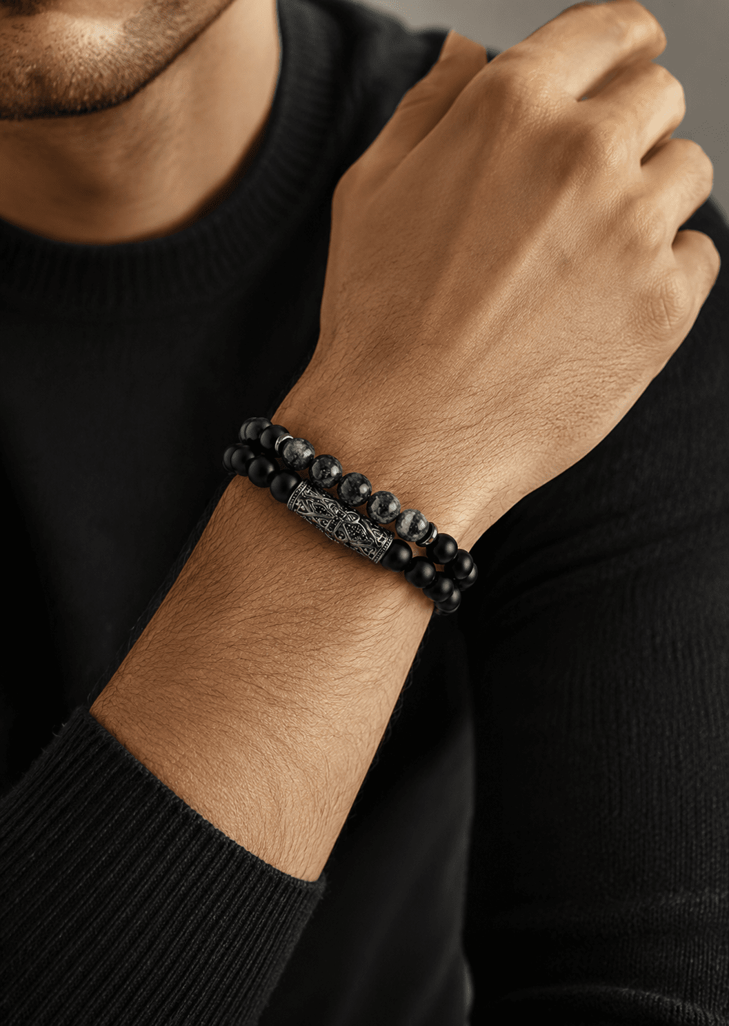 Bracelet perlé Shadow Charm